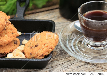 Cashew cookies with hot coffee Cashew cookies with hot coffee 26382002