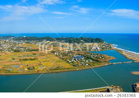 Aerial view of the countryside near Isumi Misaki-cho Aerial view of the countryside near Isumi Misaki-cho 26383368