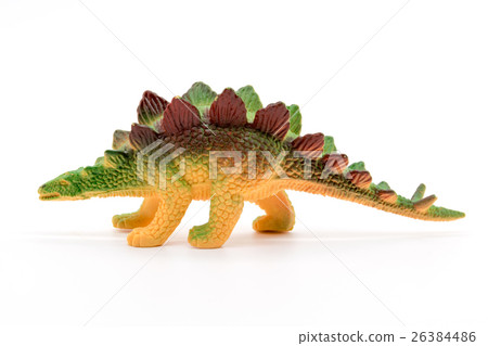 Stegosaurus toy model on white background 26384486