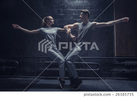 Graceful young dancers posing together 26385735