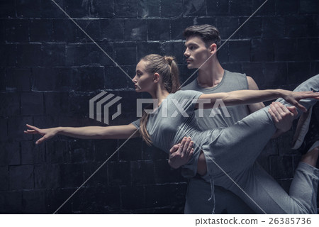 Young athletes dancing together 26385736