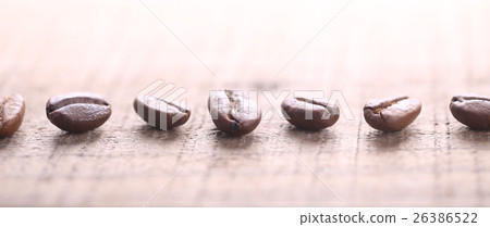 Coffee Beans On Wooden Background 26386522