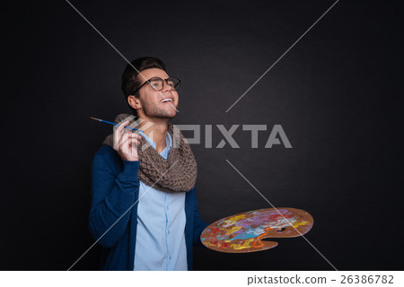 Positive mna enjoying painting Positive mna enjoying painting 26386782