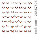 Collection of cute lovely emoticon emoji Doodle 26387326
