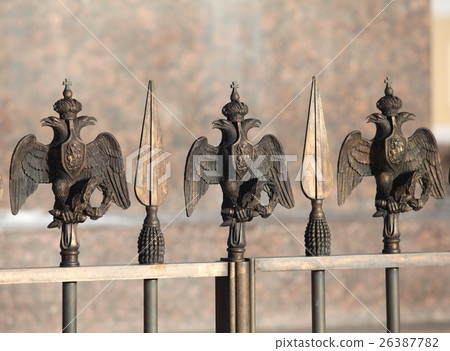 double-headed eagle on the fence 26387782