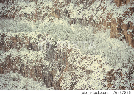 snow-covered slopes of the granite quarry 26387836