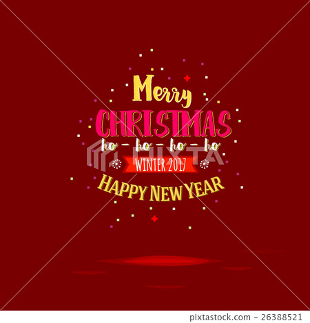 Marry christmas on red Marry christmas on red 26388521