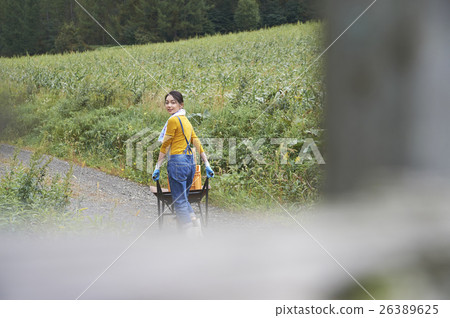 Woman pressing an unicycle agriculture experience 26389625