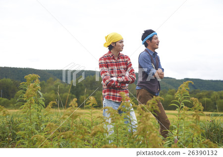 Friends enjoying country life Friends enjoying country life 26390132