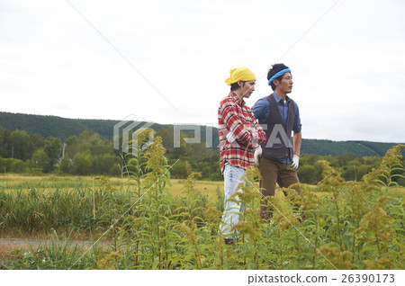 Friends enjoying country life 26390173