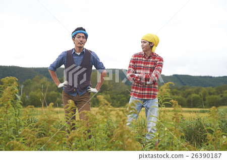 Friends enjoying country life 26390187