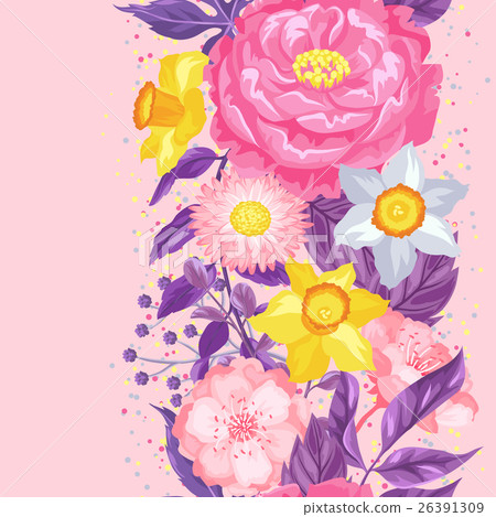 Seamless pattern with decorative delicate flowers 26391309