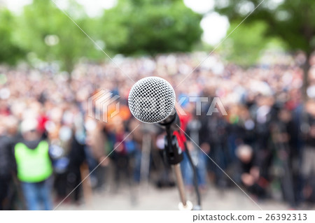 Political protest. Public demonstration. 26392313