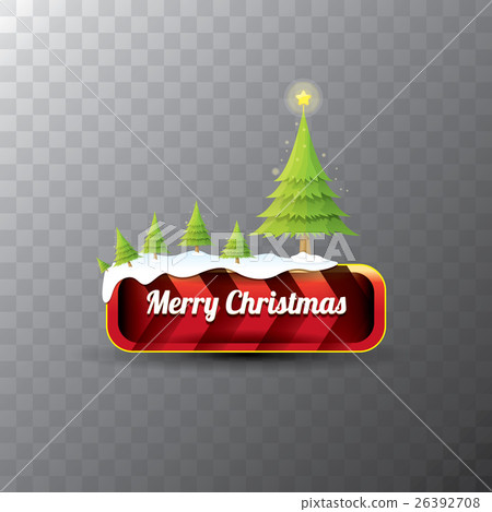 Christmas vector red button with christmas tree Christmas vector red button with christmas tree 26392708