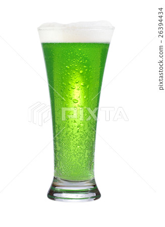glass of green beer glass of green beer 26394434