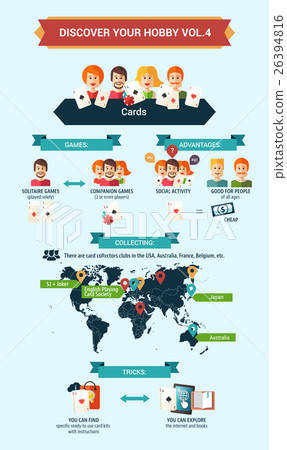 Playing Cards - poster, brochure cover template 26394816