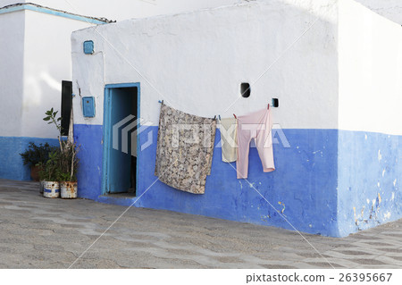 Colorful laundry in Assila, Morocco 26395667