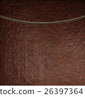 Texture of brown leather background with stitched 26397364