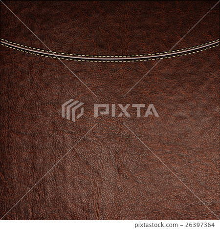 Texture of brown leather background with stitched Texture of brown leather background with stitched 26397364