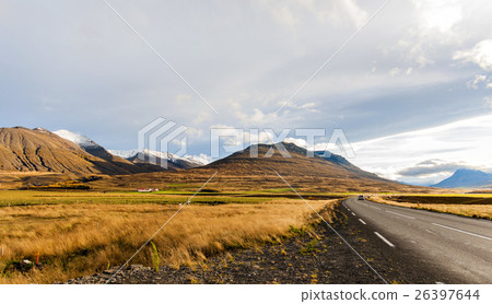 Curve at Iceland Mountains Curve at Iceland Mountains 26397644