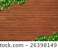 Background material (wood grain and ivy) 26398149