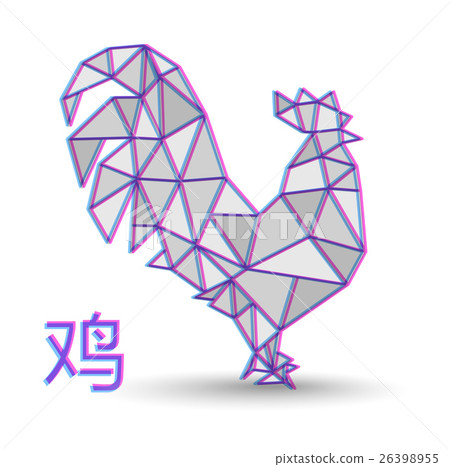 Chinese new year 2017 abstract low poly rooster Chinese new year 2017 abstract low poly rooster 26398955