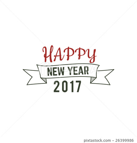 Happy Christmas typography wish sign. Vector 26399986