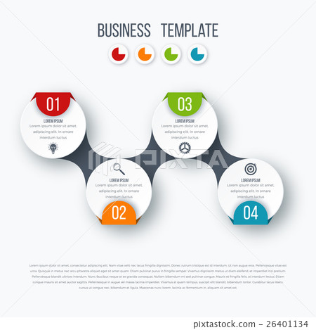 Infographics timeline template with circles Infographics timeline template with circles 26401134