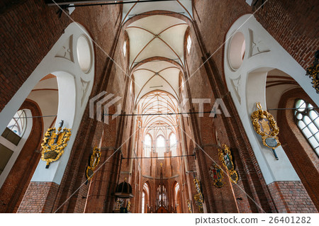 Riga Latvia. Gothic Vaulted Ceiling Of Interior Of Riga Latvia. Gothic Vaulted Ceiling Of Interior Of 26401282