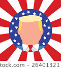 New USA President. American Flag Background. 26401321