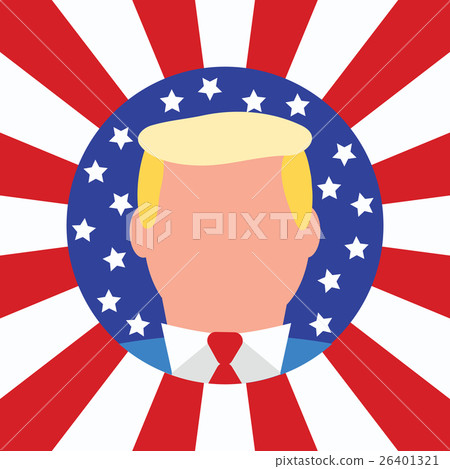 New USA President. American Flag Background. 26401321