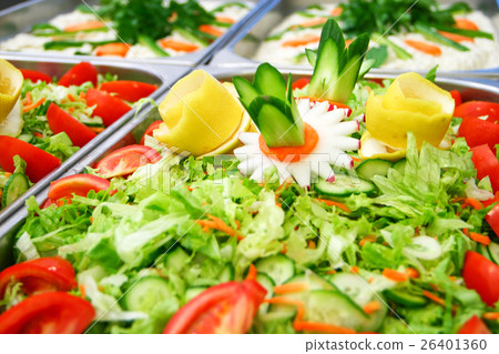 salad bar with vegetables in the restaurant salad bar with vegetables in the restaurant 26401360