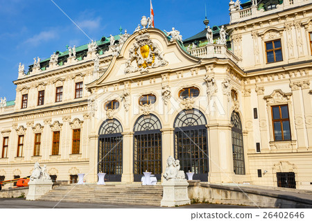 Belvedere palace and garden in Vienna, Austria Belvedere palace and garden in Vienna, Austria 26402646