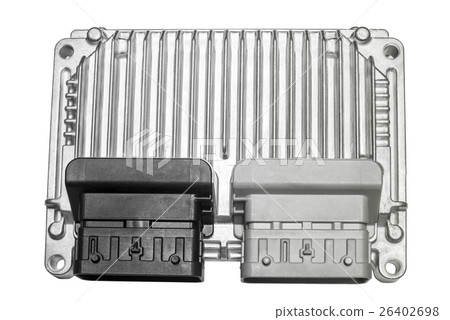 Engine controller on a white background Engine controller on a white background 26402698