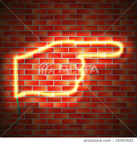 Neon sign on wall 26403685