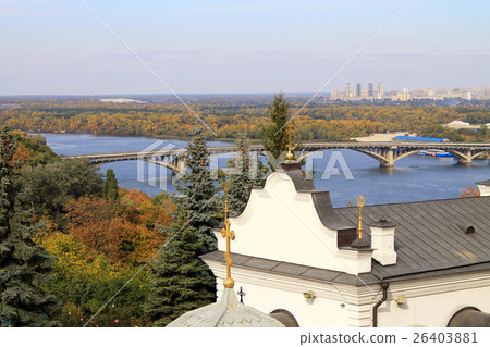 Dnipro river and Kyiv-Pechersk Lavra,Kyiv, Ukraine Dnipro river and Kyiv-Pechersk Lavra,Kyiv, Ukraine 26403881