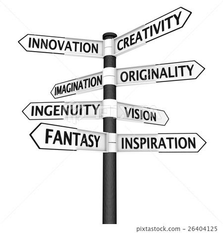 Creativity crossroads sign Creativity crossroads sign 26404125