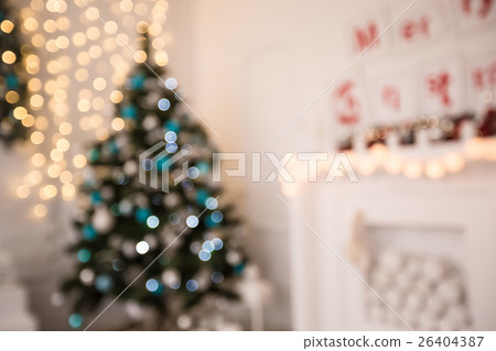 Defocused background Living new year room 26404387