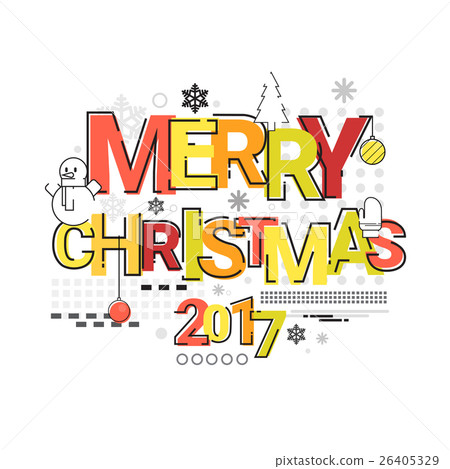 Merry Christmas Happy New Year Simple Line Sketch Merry Christmas Happy New Year Simple Line Sketch 26405329