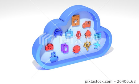 Internet of things IOT cloud symbol on white - Stock Illustration ...