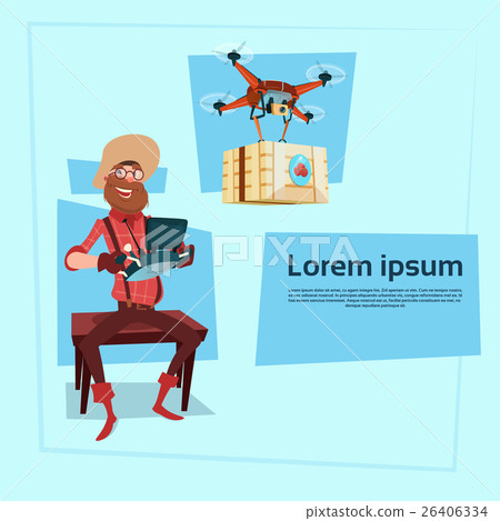 Farmer Sell Vegetables Organic Market Drone 26406334