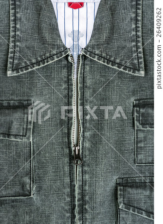 blue jacket jeans with zipper 26409262