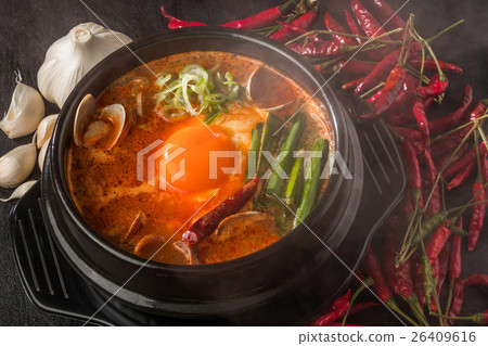 Sundubu Tige Korean tofu dish Gourmet of Sundubu Korea 26409616