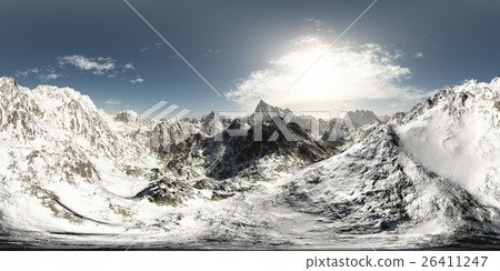 panorama of mountains. made with the 360 degree panorama of mountains. made with the 360 degree 26411247