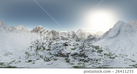 panorama of mountains. made with the 360 degree 26411255