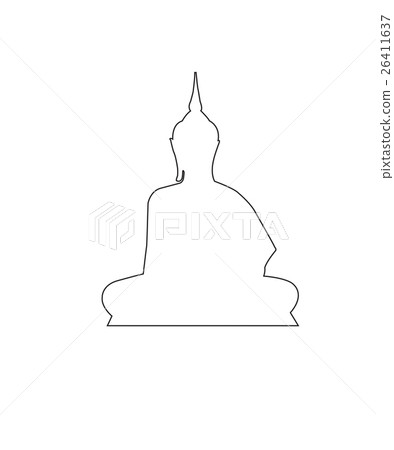 Buddha Path on the white background 26411637