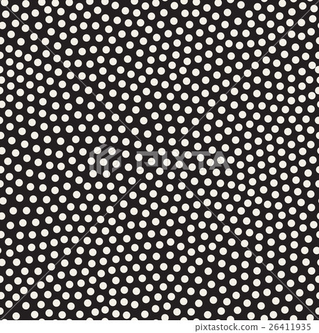 Vector Seamless Black and White Dots Jumble 26411935
