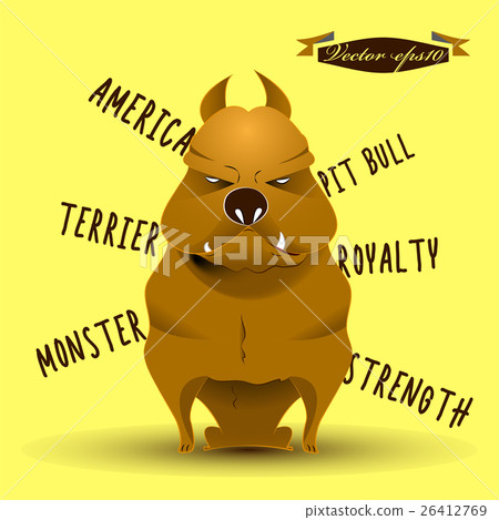 info graphic of american pitbull terrier dog 26412769