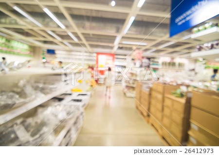 Blurred image of home department store Blurred image of home department store 26412973