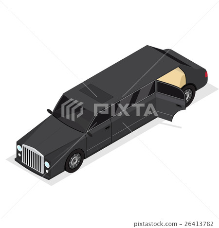 Black Limousine Luxury Vip Car Isometric View Black Limousine Luxury Vip Car Isometric View 26413782